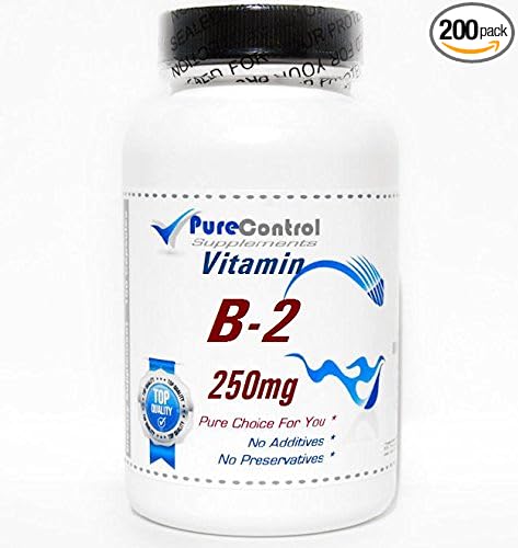 B-2 Vitamin 250mg // 200 Capsules // Pure // by PureControl Supplements