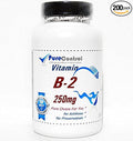 B-2 Vitamin 250mg // 200 Capsules // Pure // by PureControl Supplements