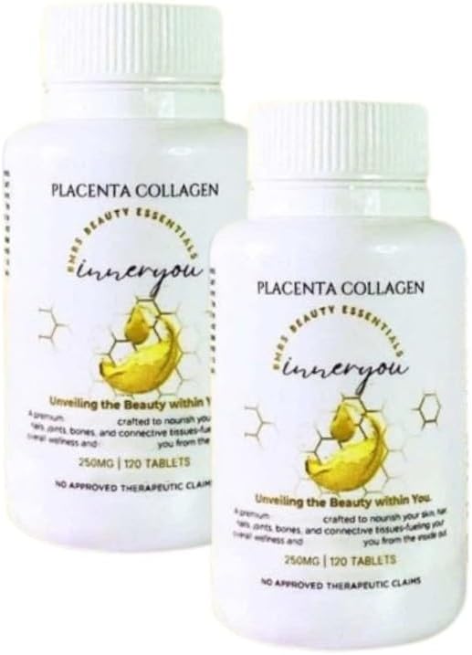 2 Bottles BMRS Beauty Essentials Inner You Placenta Collagen - 250mg 120 Tablets