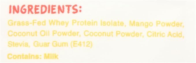Lunar Lifts Nutrition Whey Protein Isolate Coconut Mango Cream 12.35 Ounce