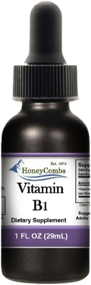HoneyCombs Liquid Drops 1oz Each Save 10% - Vitamin B2 (Riboflavin) + High Potency Thiamine Vitamin B1 Extract + Vitamin B3-Niacin