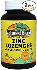 Nature's Blend Zinc Lozenges + Vitamin C &amp B6120 Lemon Lozenges (Pack of 2)