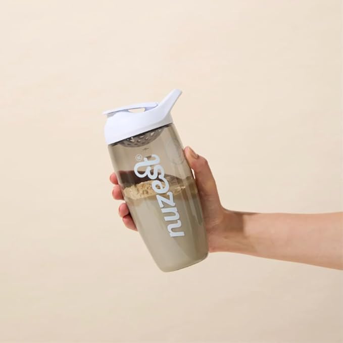 Nuzest Vegan Pea Protein Powder - Clean Lean Protein 8.8 Ounces Salted Caramel Flavour + Sports Shaker Bottle 24oz