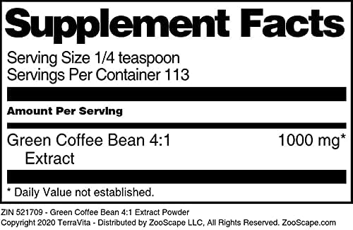 Green Coffee Bean 4:1 Extract Powder (4 oz ZIN: 521709)