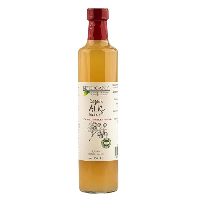Hawthorn Vinegar 500ml (16.9 fl oz) - Traditionally Fermented Fruit Vinegar in Glass Bottle - No Added Sugars or Preservatives