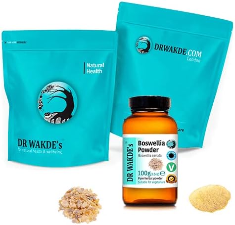 DR WAKDE'S Boswellia Powder (Salai Guggul | Shallaki) - 500g (1.1lb) | Pure Raw &amp Dried Powder | Natural Aroma and Freshness | Fine Powder | Vegan | Premium Grade | Nothing Added Nothing Removed