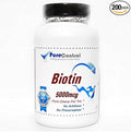 Biotin 5000mcg // 200 Capsules // Pure // by PureControl Supplements
