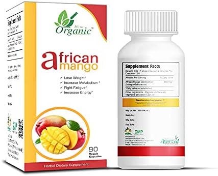 Generic African Mango Seed Extract 480mg with Magnesium Stearate Vegetable Cellulose Capsules 180 Count (Pack of 2)