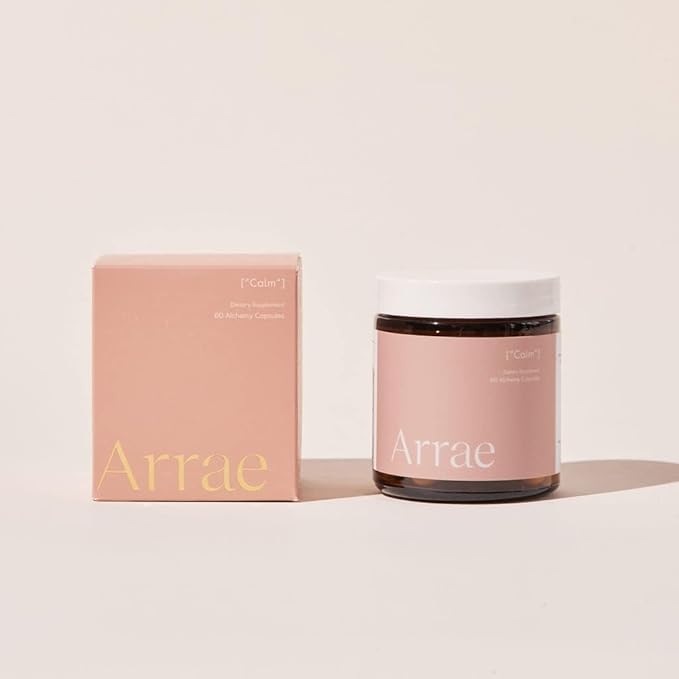 Arrae Calm Cortisol Manager - 60 Stress &amp Panic Relief Capsules - Mood Support Supplement w/L-Theanine Inositol Passionflower &amp Magnesium to Help You Feel Zen