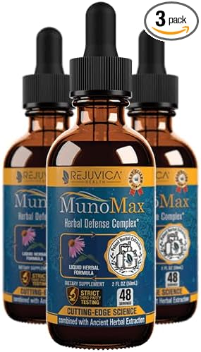 Rejuvica Health MunoMax - Advanced Immune Support Supplement - Liquid Delivery for Better Absorption - Echinacea Astragalus Reishi Goldenseal Elderberry &amp More!