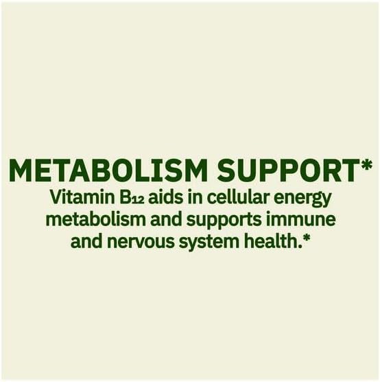 H4U Spring Valley Extra Strength Vitamin B12 Cherry 5000 mcg 60 Count Supplement Fast Dissolve Tablets for Metabolism Support