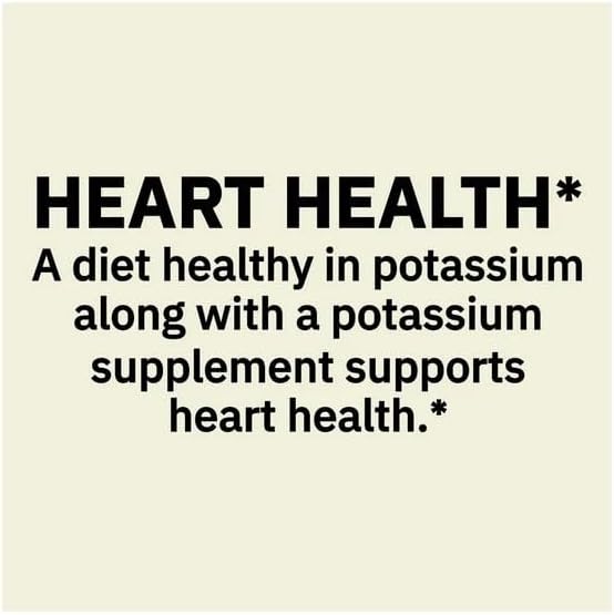 Potassium Heart Health Dietary Supplement Caplets 99 mg 250 Count (Potassium 250 Count)