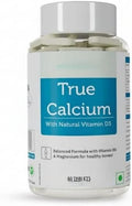 Calcium 1000mg Supplement for Men &amp Women with Plant Based Vitamin D3 &amp Natural Magnesium for Healthy Joints - 60 Vegan Tablets