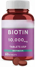 Biotin 10000mcg for Hair Growth Skin &amp Nails – 60 Veg Tablets