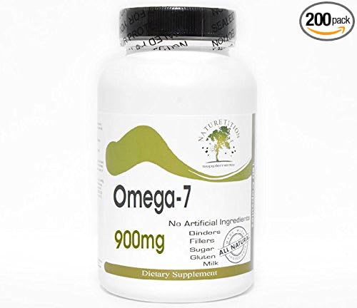Omega-7 Omega 7 900mg Palmitoleic Acid ~ 200 Capsules - No Additives ~ Naturetition Supplements