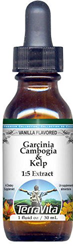 Terravita Garcinia Cambogia &amp Kelp Glycerite Liquid Extract (1:5) - Vanilla Flavored (1 oz ZIN: 522499)