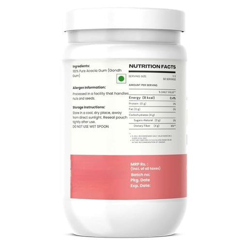 Acacia Fiber Powder - Prebiotic Fiber Supplement for Digestive Health &amp Gut Wellness - Vegan Gluten-Free Non-GMO - Supports Regularity Easy to Digest Dissolves Instantly (250g)