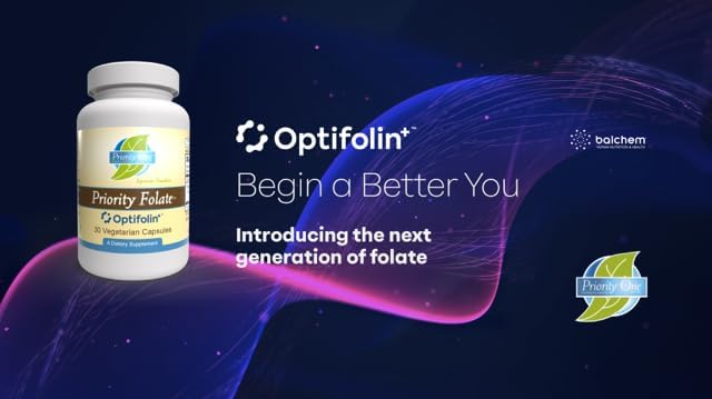 Priority One Vitamins - Priority Folate 30 Capsules - Superior Folate Supplementation with Optifolin+™ 5MTHF Folate*