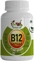 Plant Based Vitamin B12 Capsules | 90 Veg Capsules | Energy Booster | Immunity Support | Nerve and Brain Health | Vegan Supplement