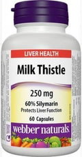 Webber Naturals Milk Thistle 60% Silymarin 250 mg 60 caps
