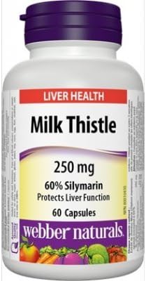 Webber Naturals Milk Thistle 60% Silymarin 250 mg 60 caps
