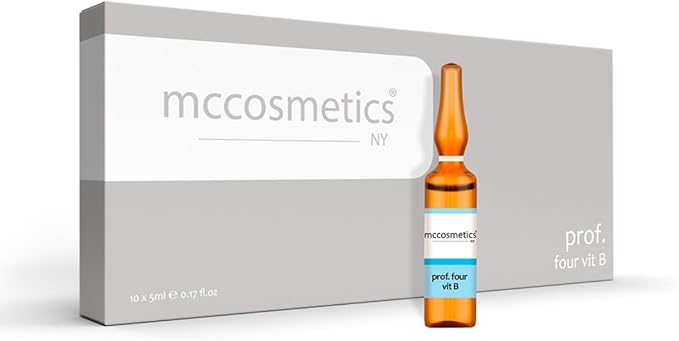 NY | Prof. Four VIT. B | Pyridoxine (VIT. B6) Thiamine HCL (VIT. B1) Folic Acid (VIT. B9) Niacinamide (VIT. B3) Cyanocobalamin (VIT. B12) | 10 x 5ml ampoules | Made in Spain
