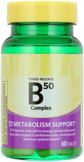 SEDLAV B-50 Complex Timed-Release Tablets 60 Count – B Vitamin Supplement for Cellular Energy Support