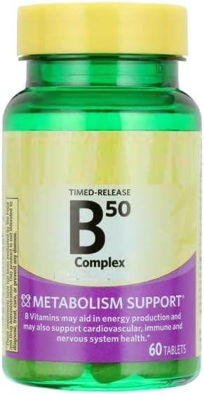 SEDLAV B-50 Complex Timed-Release Tablets 60 Count – B Vitamin Supplement for Cellular Energy Support