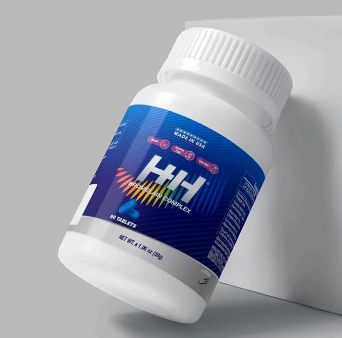 BIRM | H&ampH Bromelain Complex | Digestive Enzyme Supplement with Bromelain Turmeric Ginger &amp Cat’s Claw | Vegan Gluten Free Formula | 60 Tablets | Made in USA