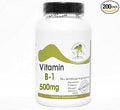 B-1 Vitamin 500mg ~ 200 Capsules - No Additives ~ Naturetition Supplements