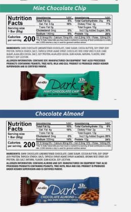 Variety Pack Dark Protein Bars Made for Nugo Nutrition  12 Count – Flavors: Pretzel Mint Chocolate Chip Mocha Peanut Butter Coconut Chocolate Chipor Almond – Kosher Pareve Dairy-Free Vegan