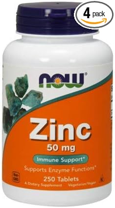 Now Foods: Zinc Immune Support 50 mg 250 tabs (4 Pack)