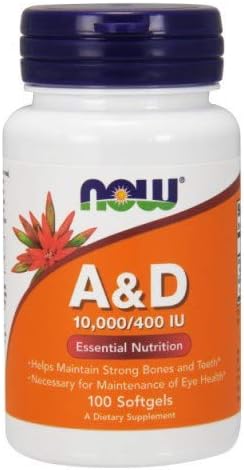 NOW Foods Vitamin A &amp D 10000/400 100 Sgels