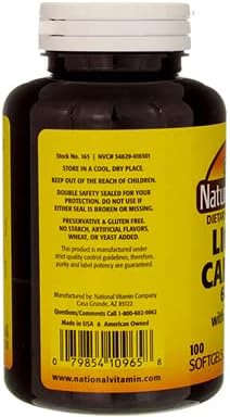 Nature's Blend Liquid Calcium 600 mg with D3 Softgels - 100 ct Pack of 6