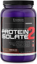 Ultimate Nutrition Vegan Plant Based Protein Isolate Powder - No Sugar and No Lactose - 20 Grams of Protein Per Serving with 100% Naturally Occurring BCAAs Chocolate 2 Pounds