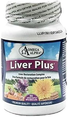 Omega Alpha Liver Plus-Liver Healthy Support Formula 90 Veg Capsules