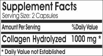 Collagen Hydrolyzed 1000mg // 90 Capsules // Pure // by PureControl Supplements
