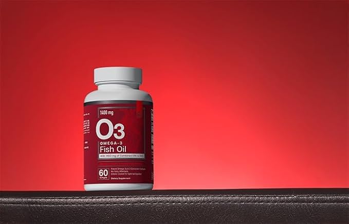 Essential Elements Omega-3 Fish Oil Supplement with EPA &amp DHA | Fatty Acids for Immune Heart &amp Cognitive Support | 60 Softgels