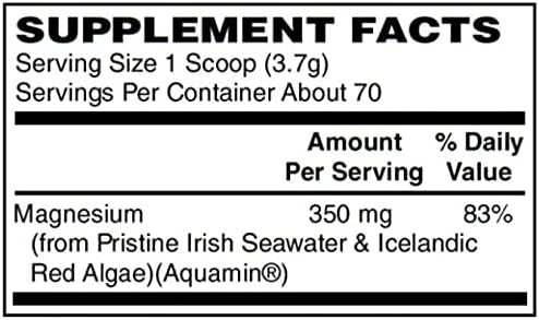 BariatricPal Magnesium Powder - Certified Organic Whole Food &amp Certified Vegan! (70 Servings)
