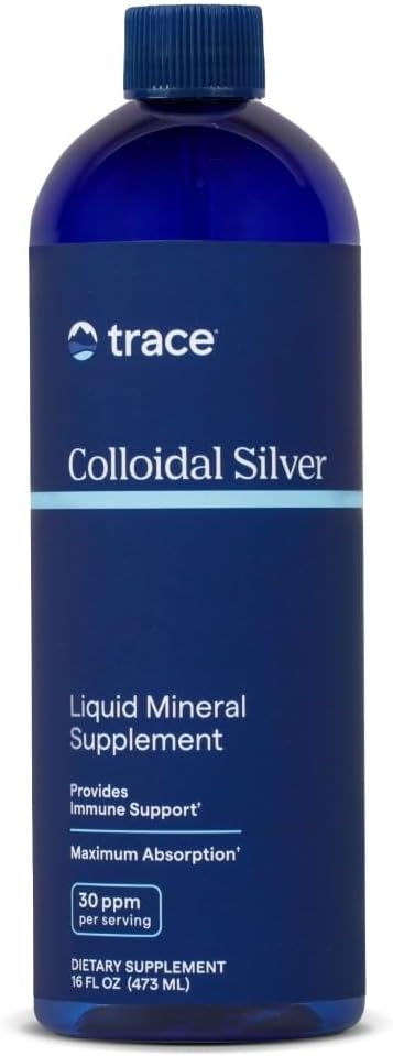Trace Minerals Colloidal Silver - Pure Colloidal Silver Supplement for Immune Support - Natural Mineral Drops - High-Potency Formula - Gluten-Free - Vegan - 16 fl oz (48 Servings)