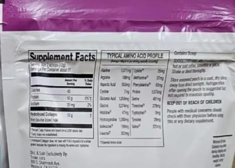 Hydrolyzed Collagen Unflavored Powder 7oz 198g (Two Bags)
