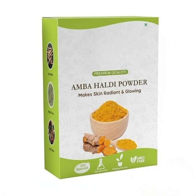 SS Kasturi Haldi Powder For Face Beauty Amba Haldi Powder | Natural &amp Pure Organic Amba Haldi Powderfor Skin Glowing Turmeric Powder -100 gm