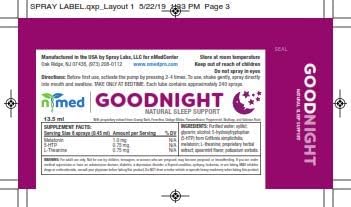Goodnight Sleep Aid Melatonin Dietary Supplement Liquid Formula Sleep