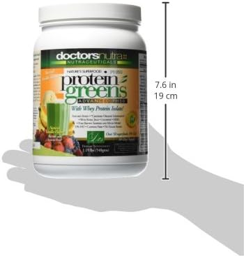 PH50 Whey Protein Greens Drink with Certified Organic Ingredients 1.19 Pounds (540 Grams) 50 Superfoods with Digestive Enzymes Natural Vanilla Flavor