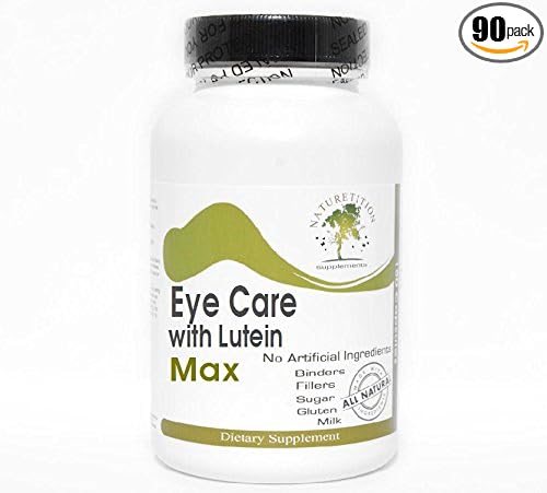 Eye Care with Lutein Max ~ 90 Capsules - No Additives ~ Naturetition Supplements