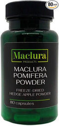 Pomifera Powder Freeze-Dried Hedge Apple Osage Orange Powder - 80 Capsules 1.0 Ounce (Pack of 1)