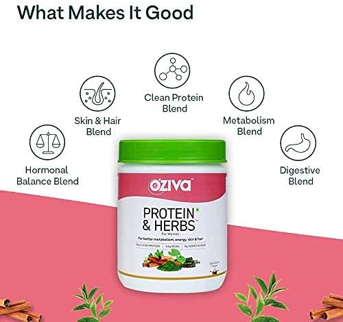 Seasol Protein &amp Herbs Women (Natural Protein Powder with Ayurvedic Herbs - Shatavari Giloy Curcumin &amp Multivitamins) for Better Metabolism Skin &amp Hair Certified Clean (Chocolate 50
