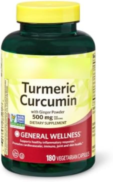 SEDLAV Turmeric Curcumin with Ginger Powder Dietary Supplement 500 mg 180 Count Sticker