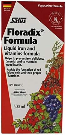 SALUS Floradix Liquid Iron Formula 500 Milliliter