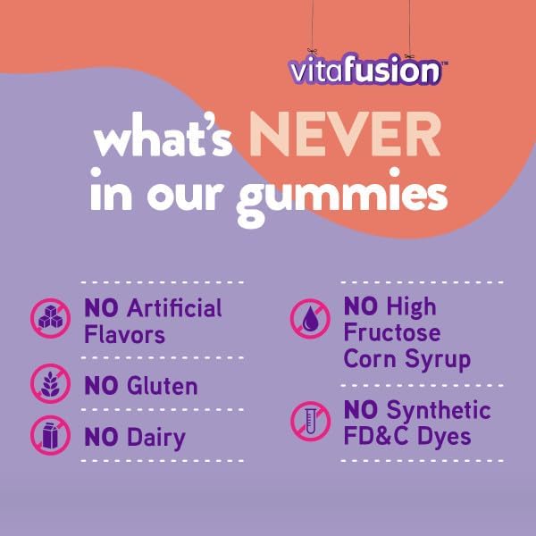 Vitafusion Probiotic Gummies Supplement 5 Billion CFUs per Serving Supports Digestive Health Gluten-Free Natural Raspberry Peach &amp Mango Flavors 70 Count (Pack of 2)